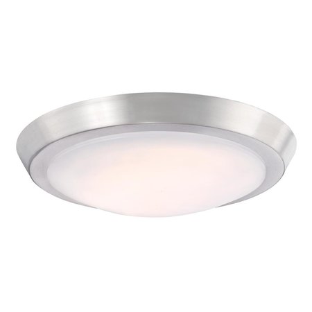 WESTINGHOUSE Fixture Ceiling LED Dimmable Flush-Mount 20W Trad 11In Brshd Nkl Frost Acrylic 6107300